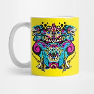 the kaiju mandala in beast of dogs and butterflies madness ecopop Mug